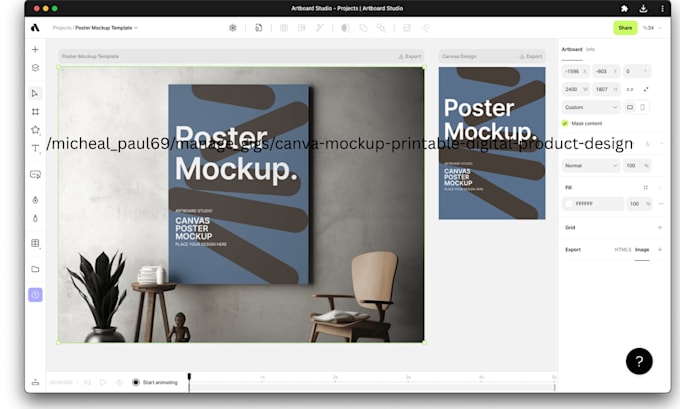 do canva mockup printable digital product design