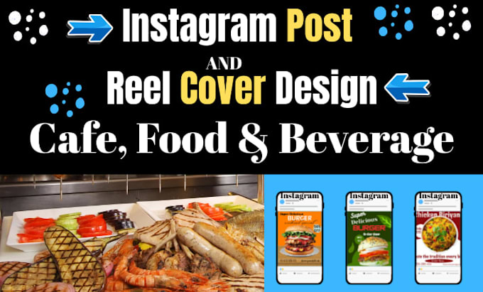 design instagram post and reel cover for cafe, food, beverage