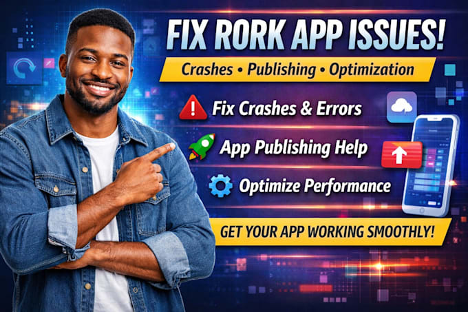 fix rork app issues crashes publishing errors and optimization