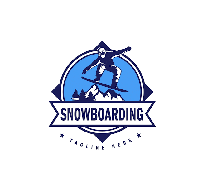 create awesome and gorgeous skiing logo design