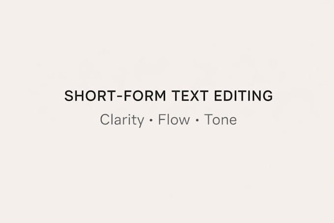 line edit and polish your text