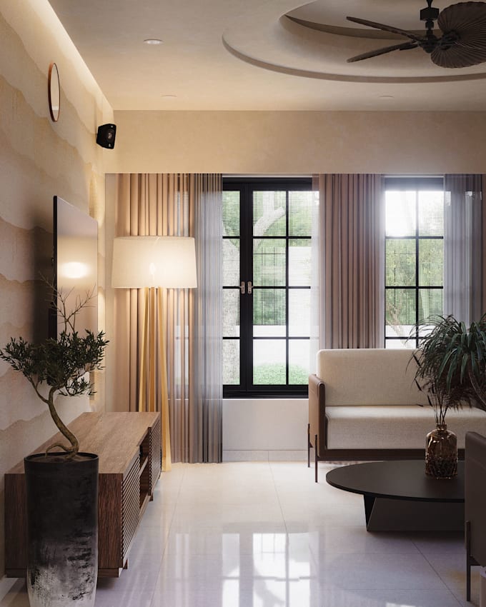 design and render modern residential interiors