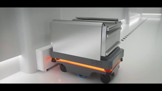 create 3d industrial robotic animation warehouse automation product animation