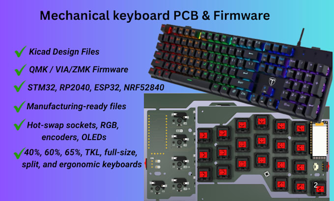 design custom mechanical keyboard pcbs and program firmware