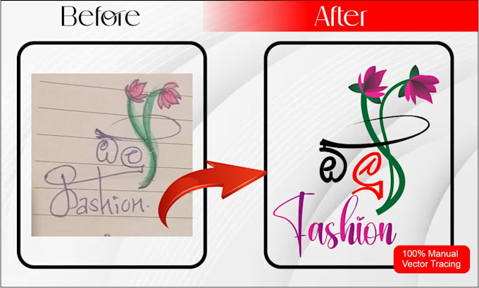 do coreldraw to hand redraw trace  your logo to vector format