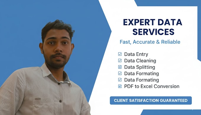do expert data cleaning, formatting and splitting