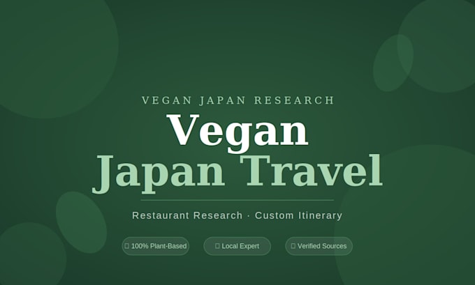 create a custom vegan japan travel itinerary