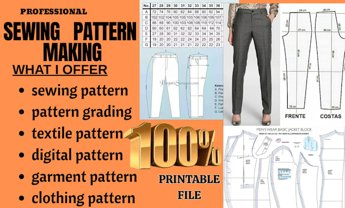 be your professional sewing pattern making and grading