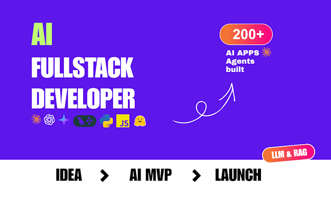 be your full stack developer for ai apps, saas, ai software developer