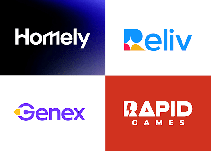 do custom minimalist wordmark, typography, lettermark, text logo design