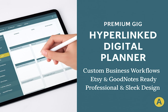 design an etsy digital planner hyperlinked planner or digital journal