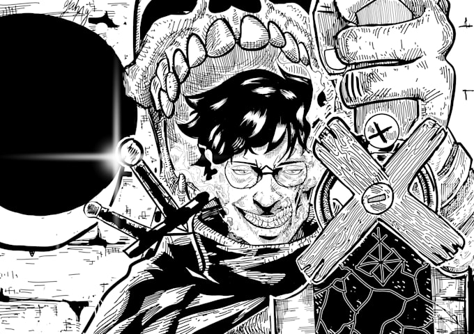 professionaly ink comic, manga and webtoon pages