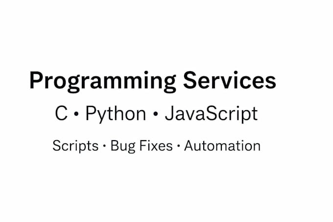 fix bugs and write scripts in javascript and python