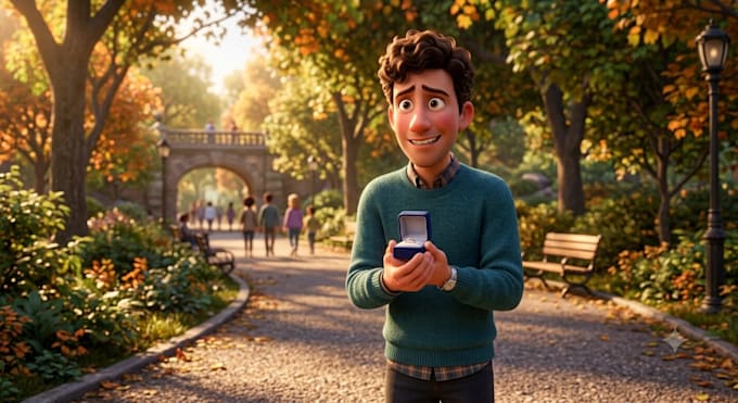 create 3d pixar style ai animation ai storytelling 3d ai cartoon disney proposal