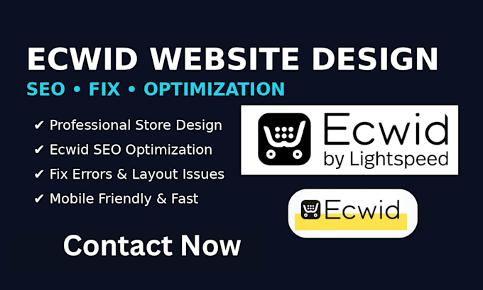 design ecwid website, optimize and fix ecwid store for better sales and SEO