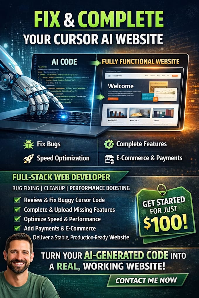 debug and finish your cursor ai website professionally