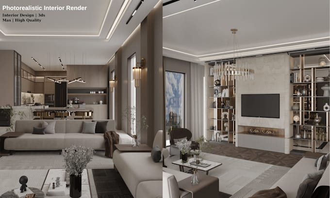 create photorealistic 3d interior rendering and visualization