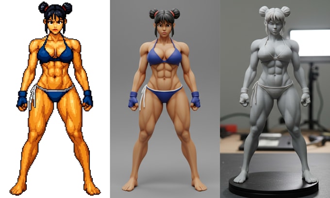 convert 2d image drawing to stl and obj file for 3d toys 3d printing