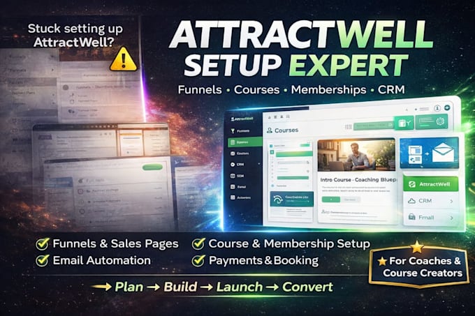 setup attractwell online course membership website wix studio