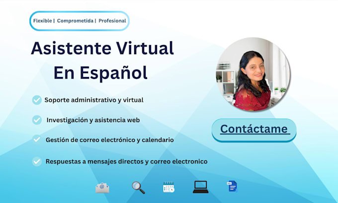 tu asistente virtual en español para entrada de datos, investigación web y admin