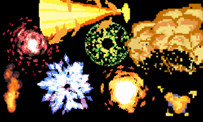 do pixel effect, rpg game visuel effect pixel vfx sprite, vfx art for video game