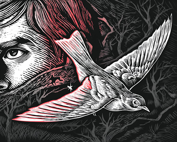 create a portrait print linocut
