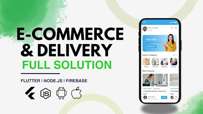 develop premium ecommerce or food delivery app in flutter