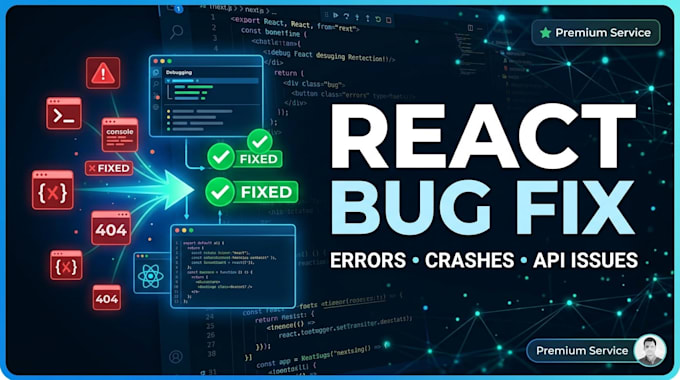 debug and fix your react or nextjs errors and crashes