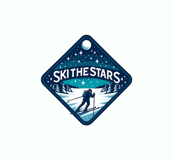 create wonderful and excellent skiing logo design