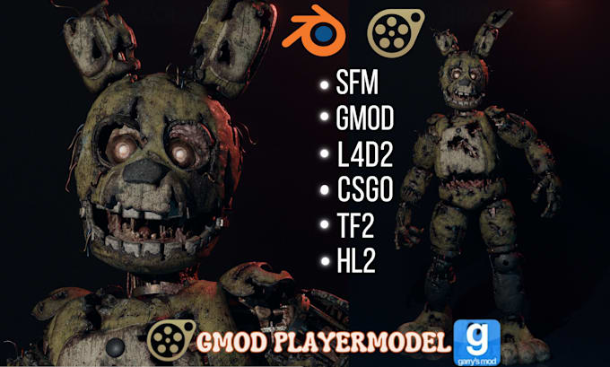 port, create custom sfm, l4d2, mmd, tf2, gmod, fnaf, vrchat character model