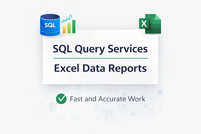 write sql queries and create excel data reports