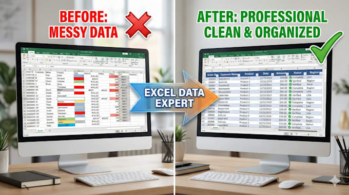 clean, organize, and merge your messy excel data professionally