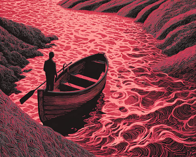 create awesome linocut illustration art