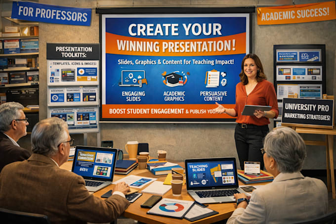 design a professional academic or conference presentation
