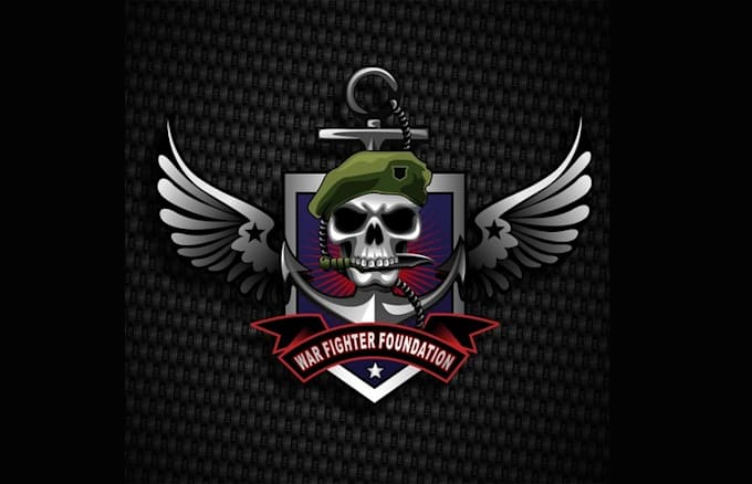 craft a premium war fighter foundation logo