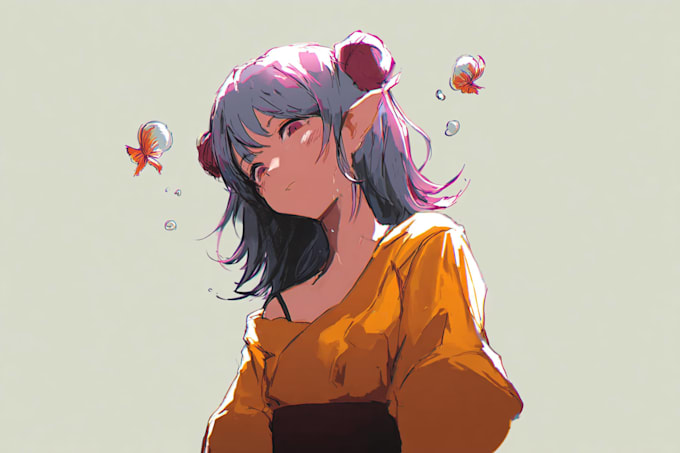 create a kawaii anime character illustration for you