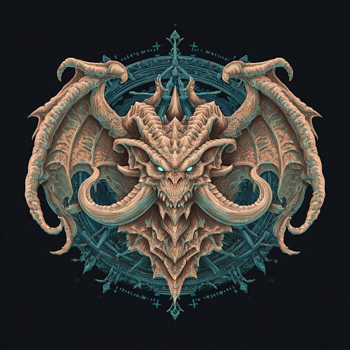 do mythical beasts, monsters, fantasy logo or illustrations