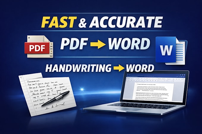 convert PDF and handwritten notes to word