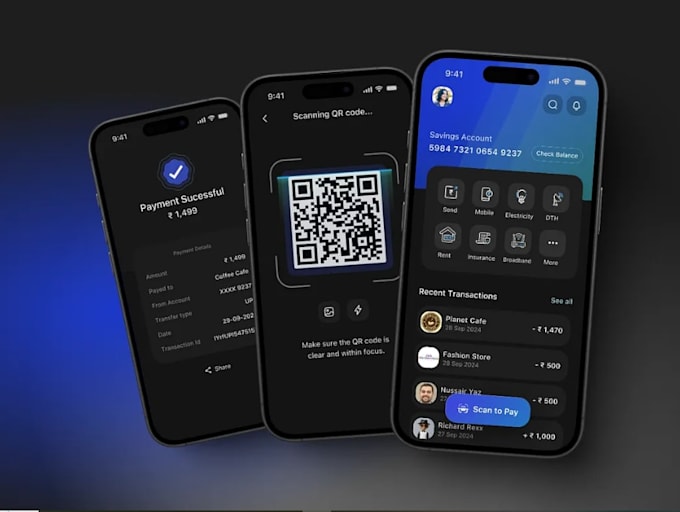 develop qr code payment app money transfer app p2p payment app