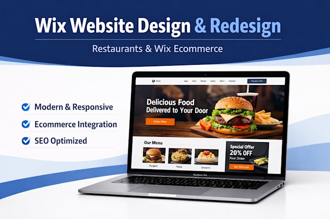 wix website redesign, food website design, restaurant website, wix ecommerce