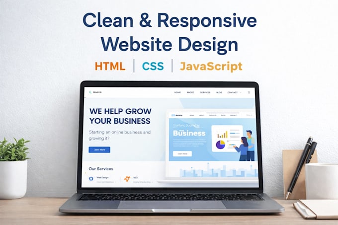 Ein sauberes und responsives website-design mit html css erstellen