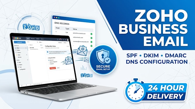 setup zoho business email with spf dkim dmarc