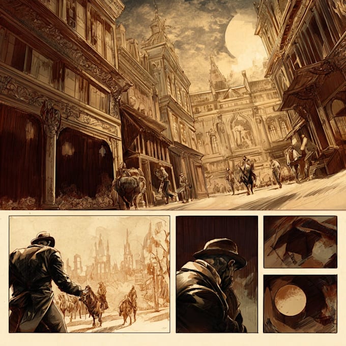 do comics book pages, storyboards, illustrations