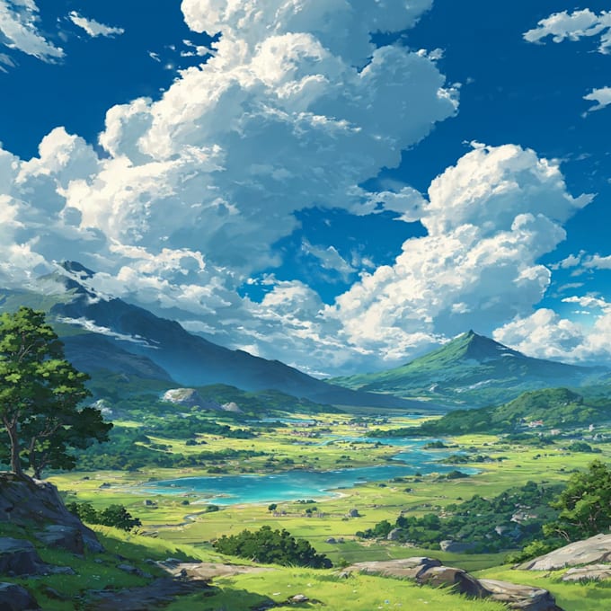 create an background anime any in style