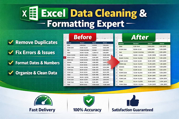 clean, sort and format excel spreadsheet