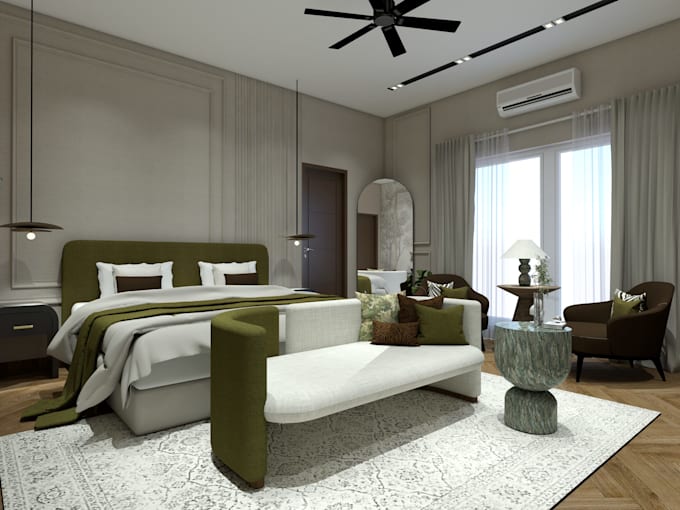 design your bedroom with 2d layout and 3d views