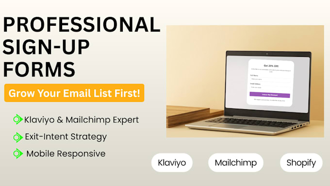 design modern sign up forms and popups for your website