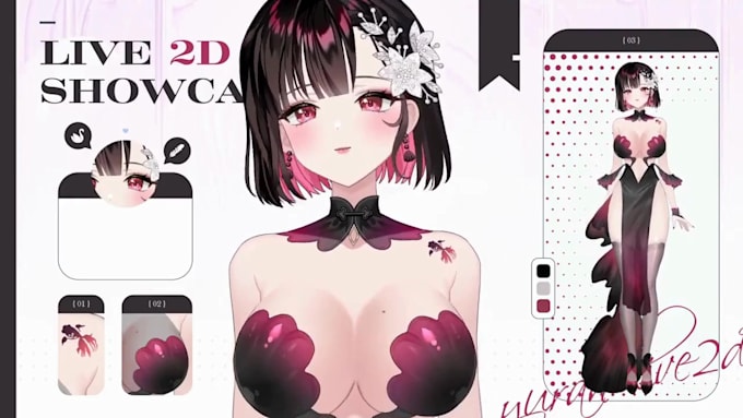 draw rig live2d vtuber model, 2d vtuber model, live 2d, vtuber commission