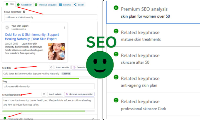 do on page search engine optimization by yoast SEO