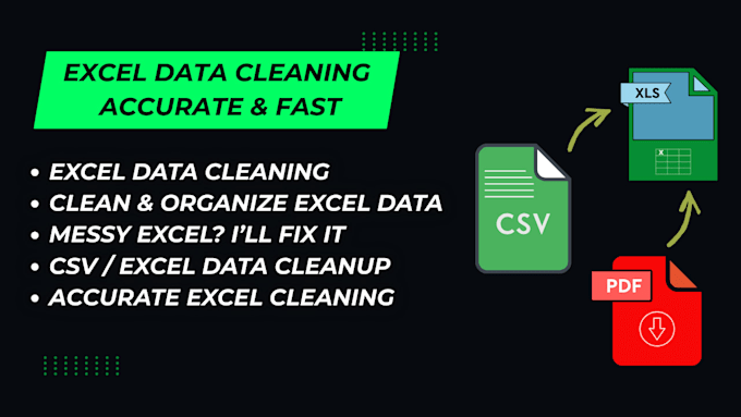 clean messy excel or CSV data